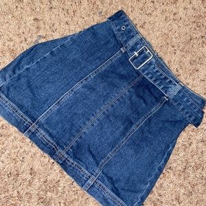 Buckle Jean Skirt